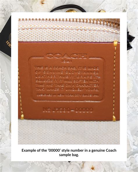 coach bag with serial number